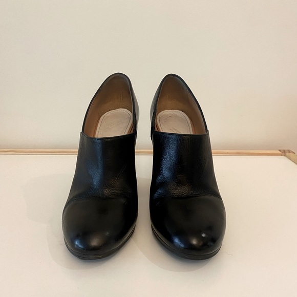 MAISON MARTIN MARGIELA 22 BLACK LEATHER CUT OUT HEELED PUMPS W/38 - Picture 4 of 8